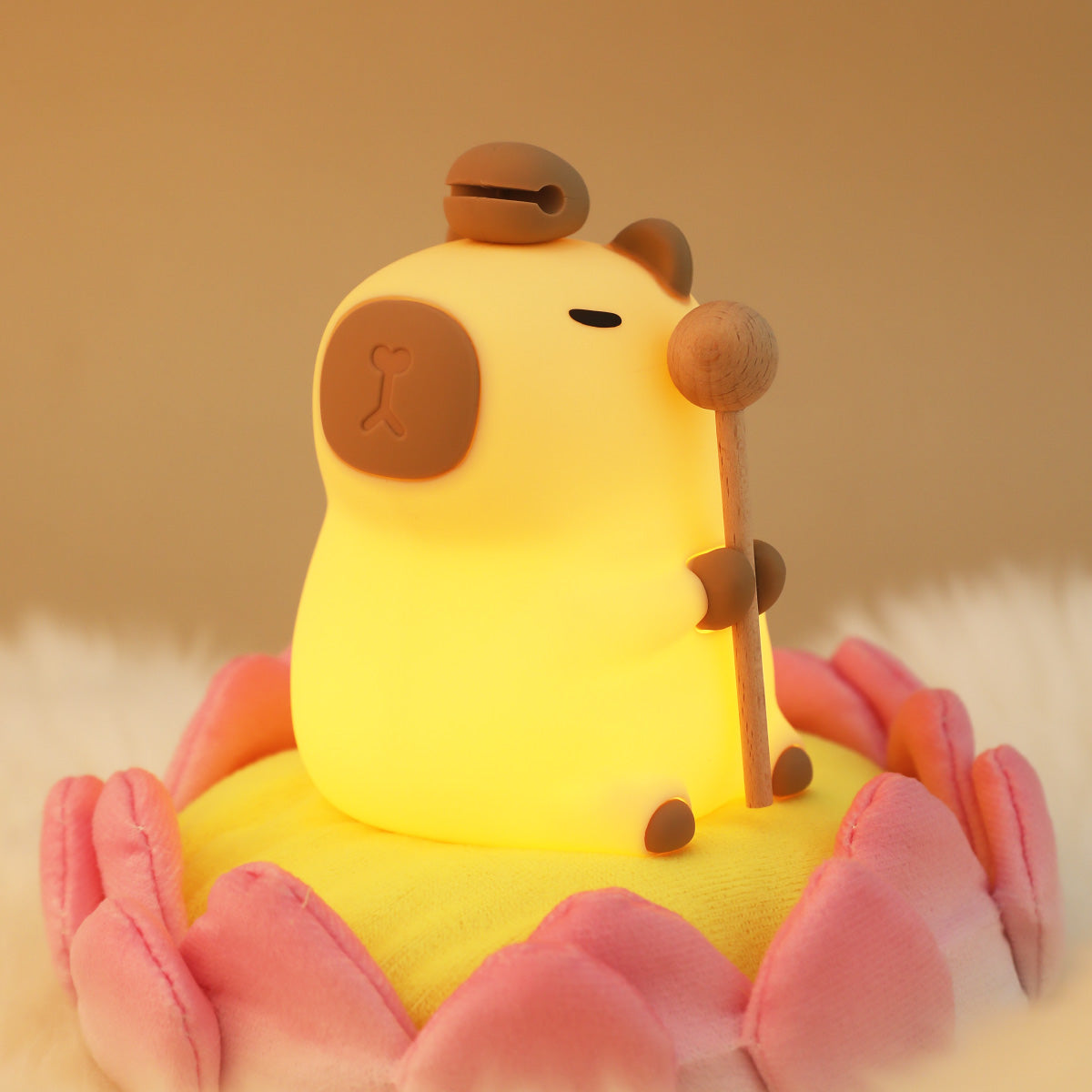 CappyGlow 2024 Capybara Silikon Nachttischlampe | Squishy & Kinderfreundlich | Perfektes Geschenk für Kinder und Mädchen