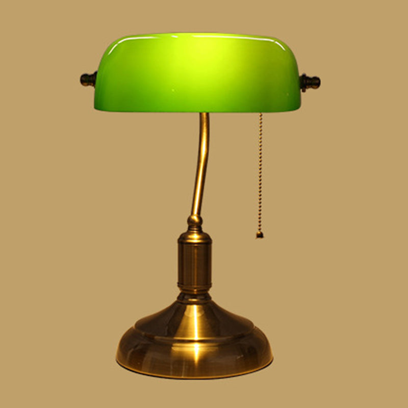 GlowHeritage Vintage Tischlampe | Klassisches Design mit Zugschalter | Metall & Glas | Perfekt für Schlafzimmer & Arbeitszimmer