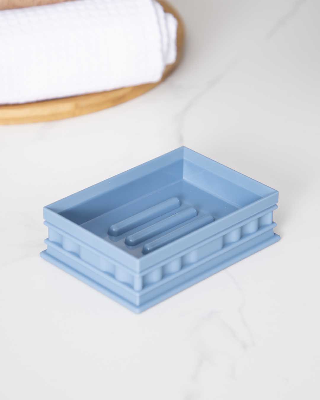 Azulene 5-teiliges Badezimmer-Set | Elegantes Design | Praktisch & Modern | Blau