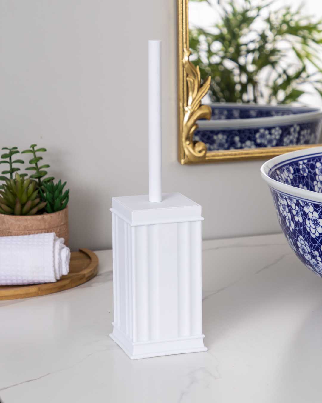 BathLuxe 5-teiliges Badezimmer-Set | Modern & Klassisch | Elegantes Design | Weiß