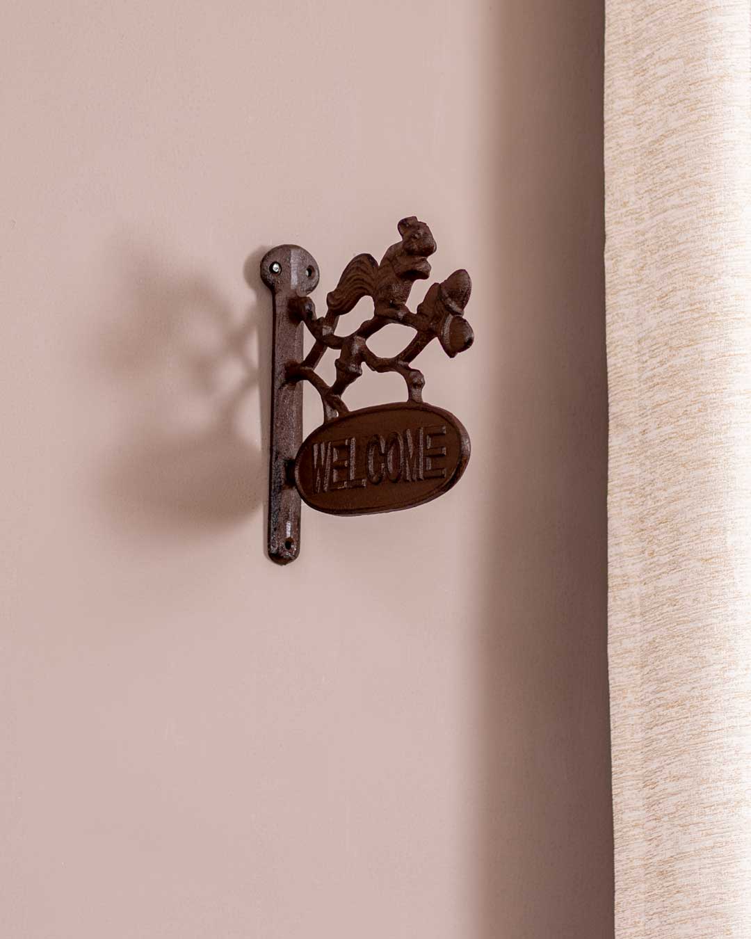 WelcomEase Gusseisen Wandmontiertes Schild | Dekorativ | Langlebig | Rustikales Design