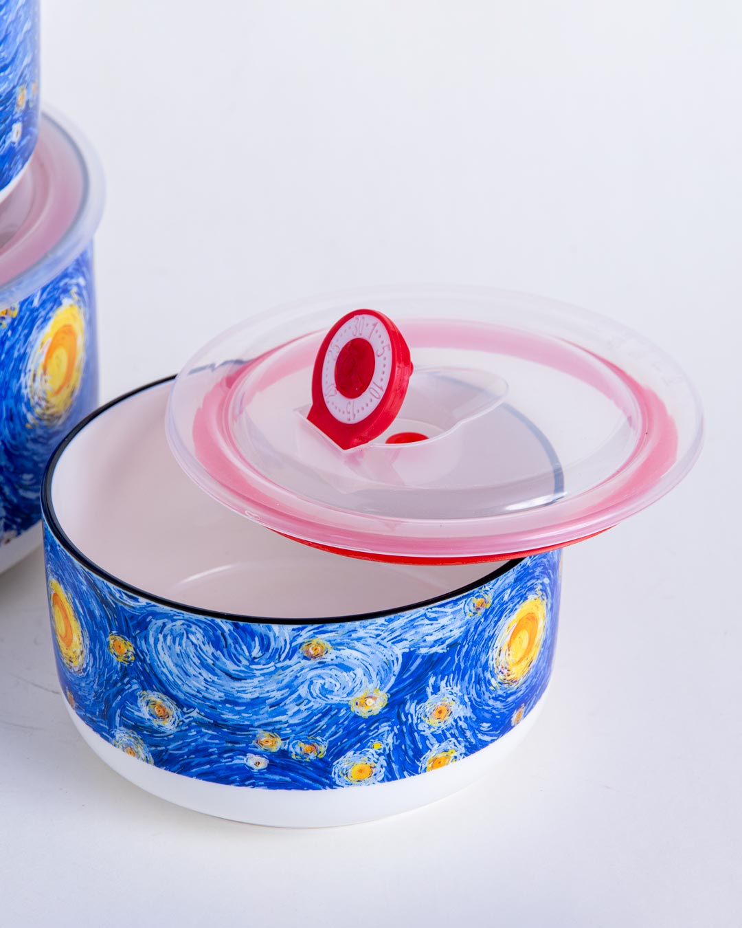 SkySeal Luftdichte Servierschüsseln | Set von 3 | Stapelbar | Frischhaltefunktion