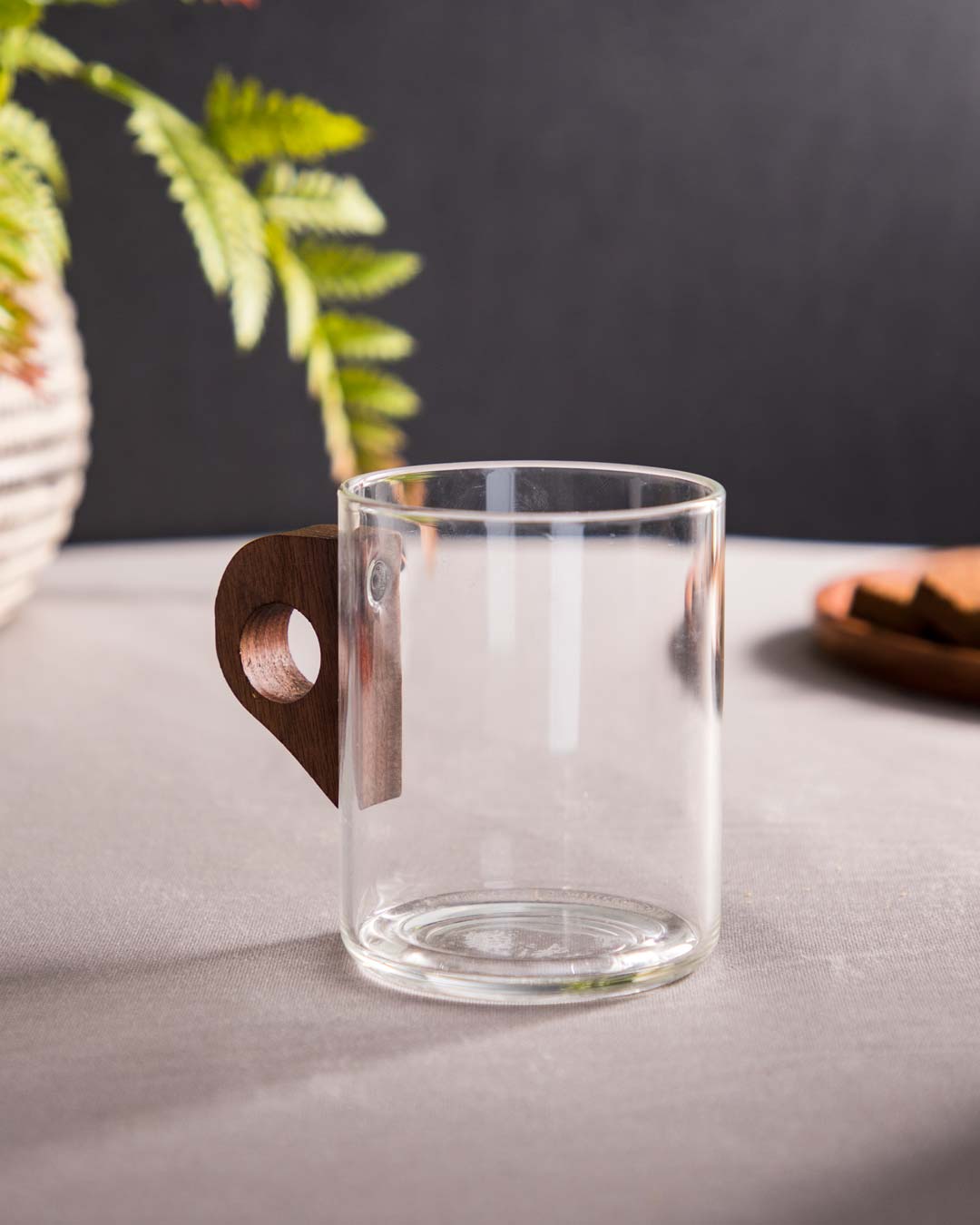 BrewWood Glas Kaffeetasse mit Holzgriff | Stilvoll & Hitzebeständig | Perfekt für Kaffee & Tee