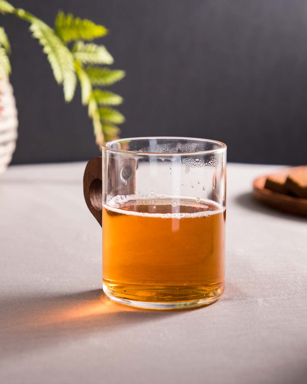 BrewWood Glas Kaffeetasse mit Holzgriff | Stilvoll & Hitzebeständig | Perfekt für Kaffee & Tee