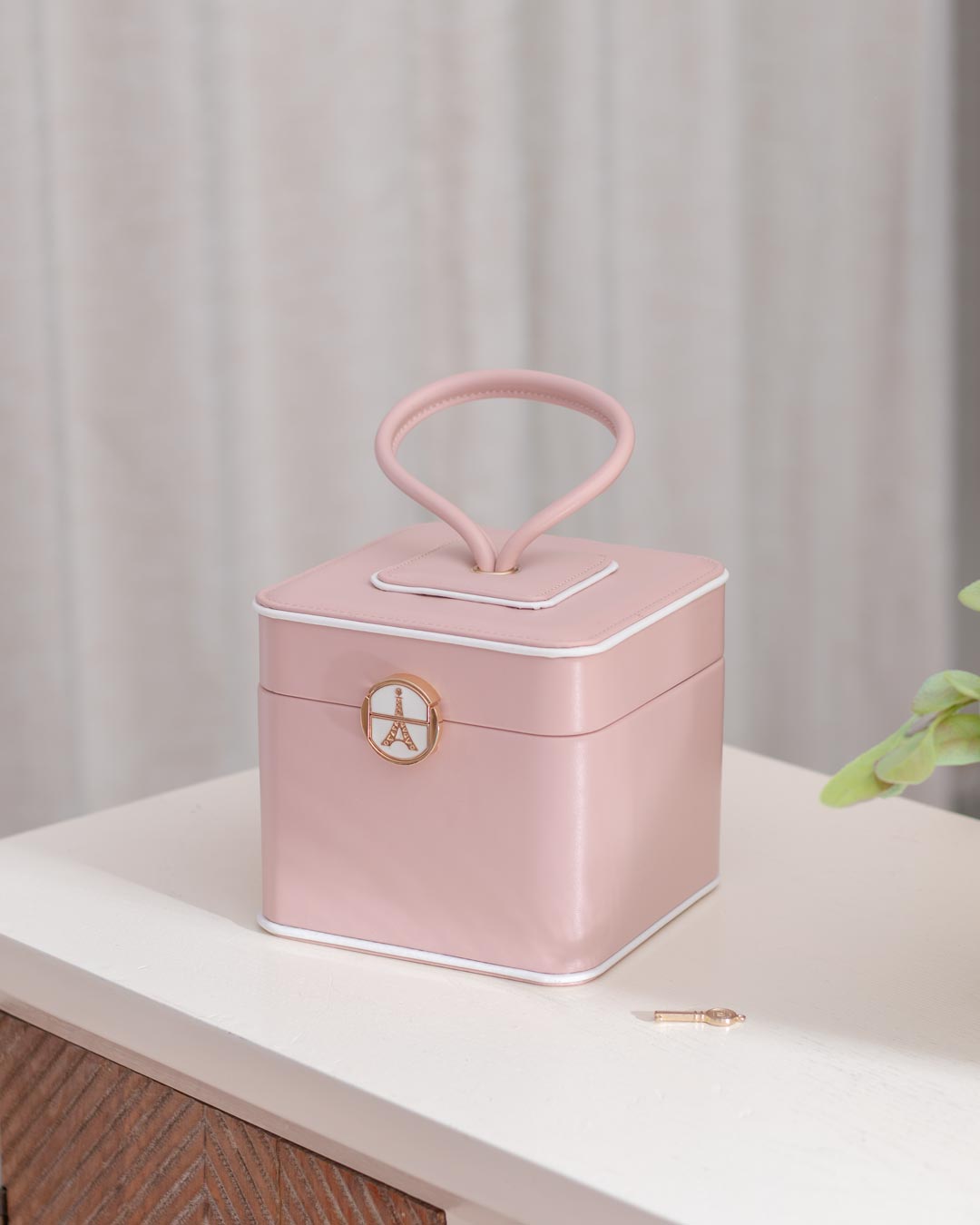 Rosivette Reise Schmuckschatulle | Kompakte Schmuckaufbewahrung | Elegantes Design | Rosa