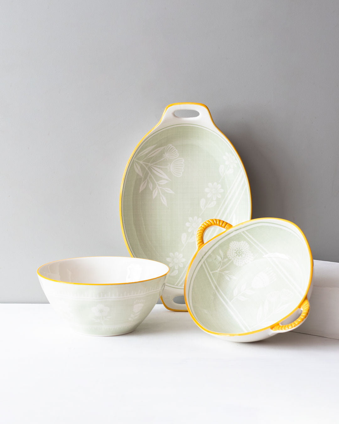 Florenza Servierplatte | Elegantes Tulpen-Design | Hochwertige Keramik | Dekorative und funktionale Platte