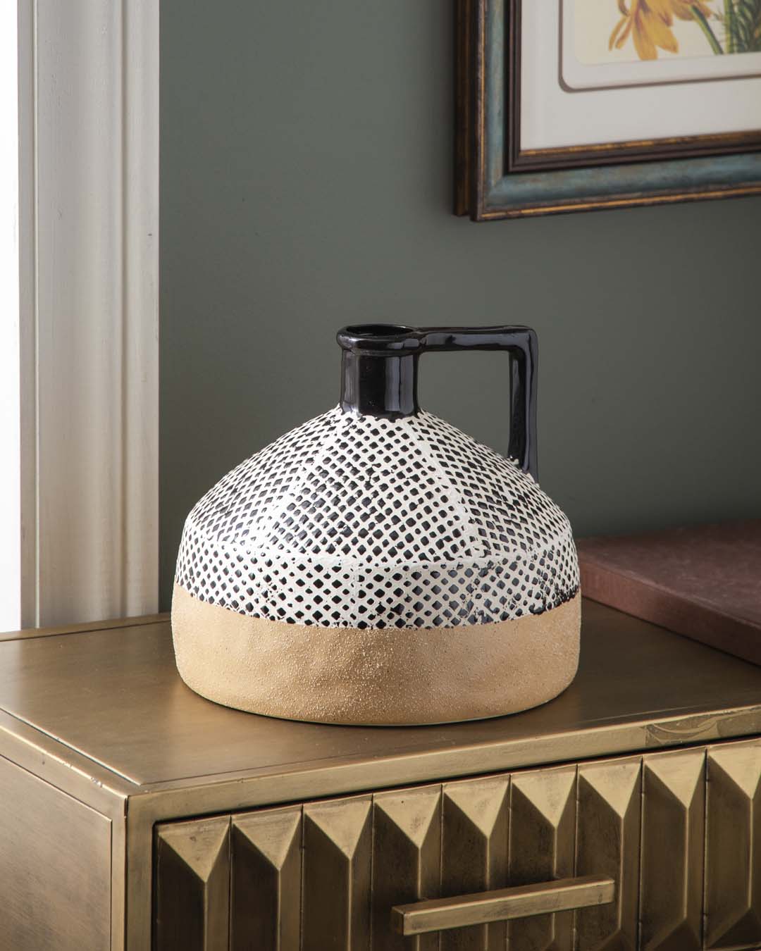 VeraHarmony: Texturierte Blumenvasen | Klein | Elegante Tischdeko | Perfekt für Blumenarrangements