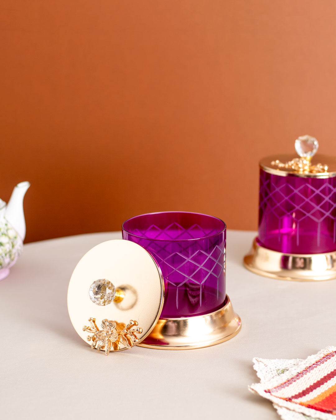 BerryGlass Ginkgo Glas mit Deckel – Groß | Stilvolles Vorratsglas | Hochwertige Aufbewahrungslösung