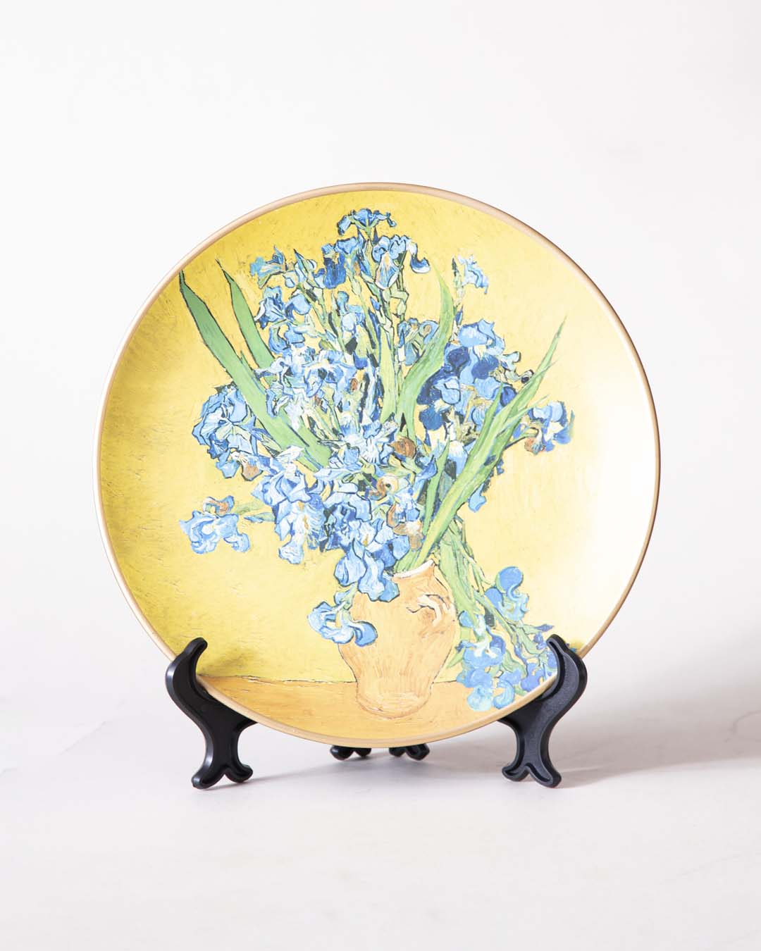 Irisverra 'Iris' Dekoteller | Vincent van Gogh Ölgemälde | Hochwertiges Porzellan | 10 Zoll Wanddeko