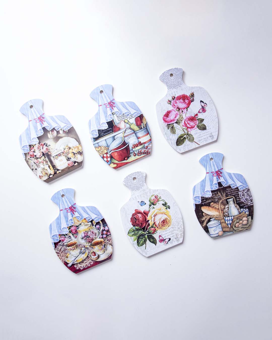 CozyCharm Vintage Untersetzer - Set aus 6 | Stilvolle Tischdekoration | Schützt Oberflächen vor Hitze & Kratzern