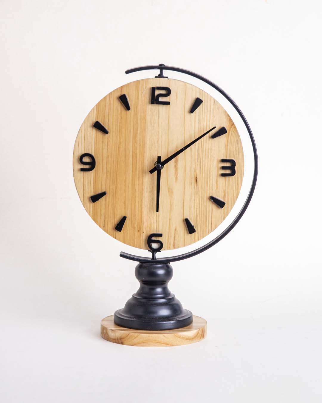 ChronoSphere Holz Tellurion Tischuhr | Dekorative Globusuhr | Elegantes Design für Zuhause & Büro