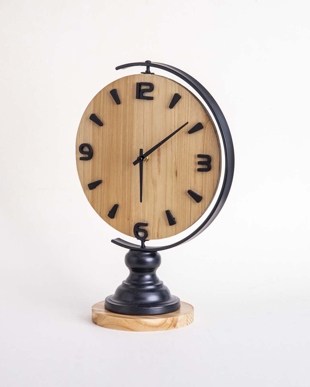 ChronoSphere Holz Tellurion Tischuhr | Dekorative Globusuhr | Elegantes Design für Zuhause & Büro