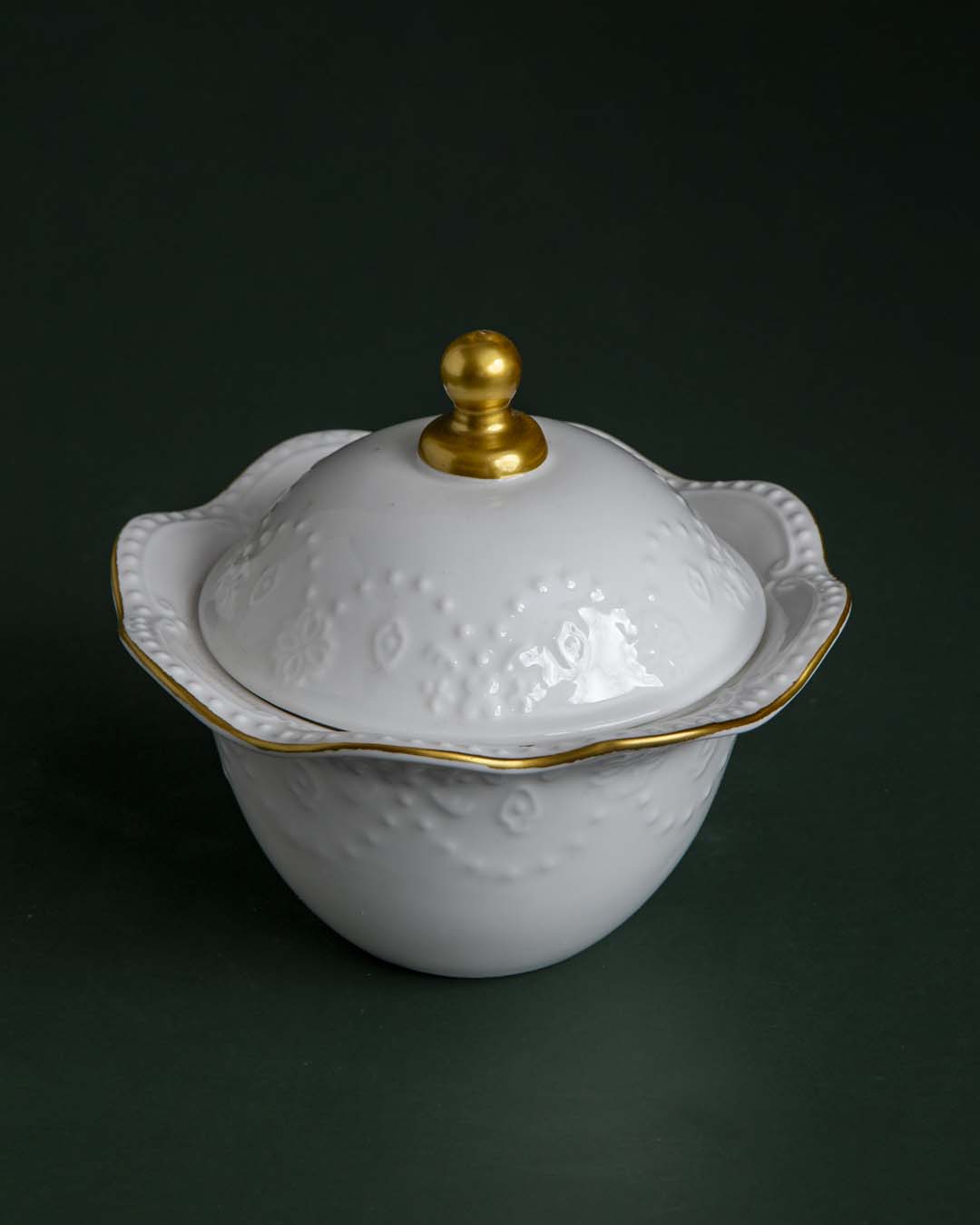 Velvory Dessertschale mit Deckel | Wellenrand Design | Hochwertige Keramik | Perfekt für Desserts, Snacks und Aufbewahrung