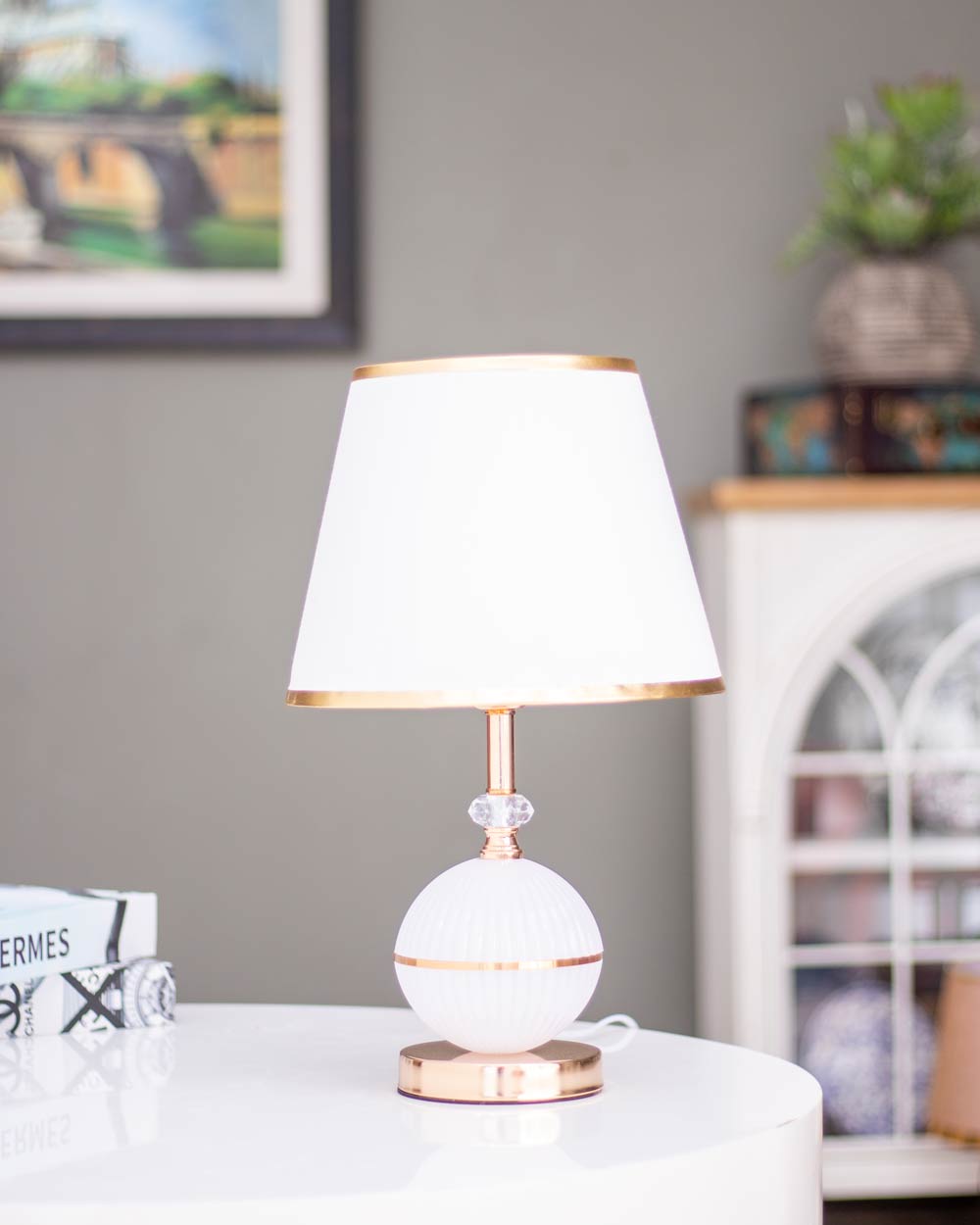 GlowLuna Kristall-Tischlampe | Elegantes Design | Warmes Licht | Perfekt für Zuhause & Büro