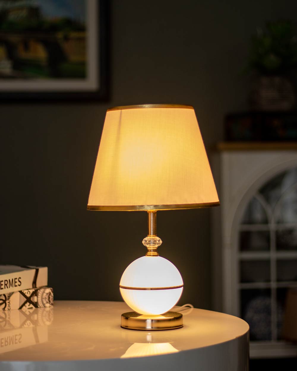 GlowLuna Kristall-Tischlampe | Elegantes Design | Warmes Licht | Perfekt für Zuhause & Büro