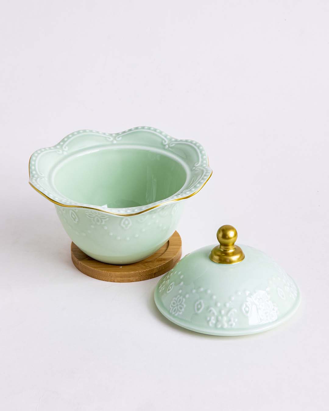 Zelovara Wellenrand Süßigkeiten-Glas | Buffet-Design | Hochwertiges Glas | Ideal für Süßigkeiten, Snacks und Dekoration