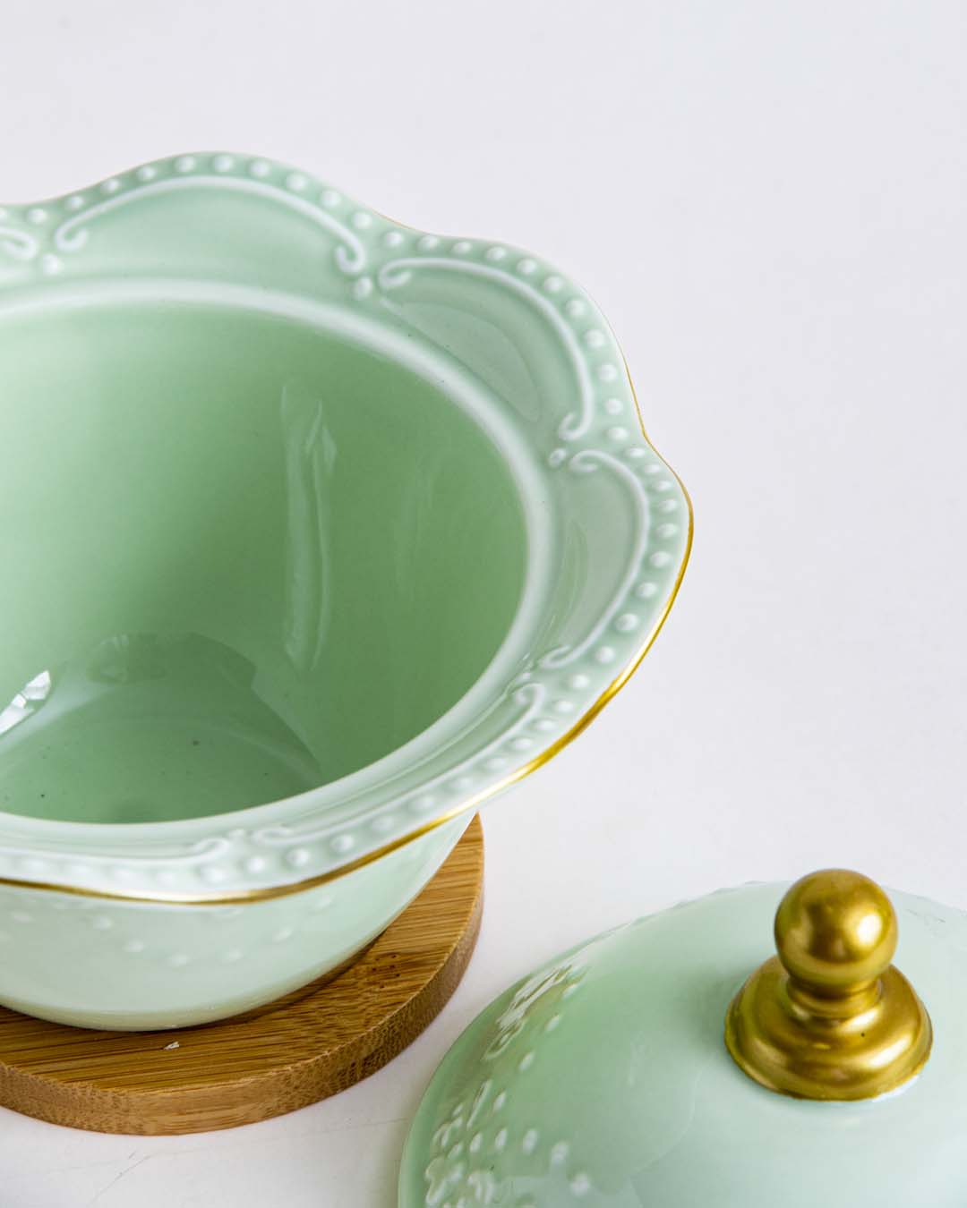 Zelovara Wellenrand Süßigkeiten-Glas | Buffet-Design | Hochwertiges Glas | Ideal für Süßigkeiten, Snacks und Dekoration