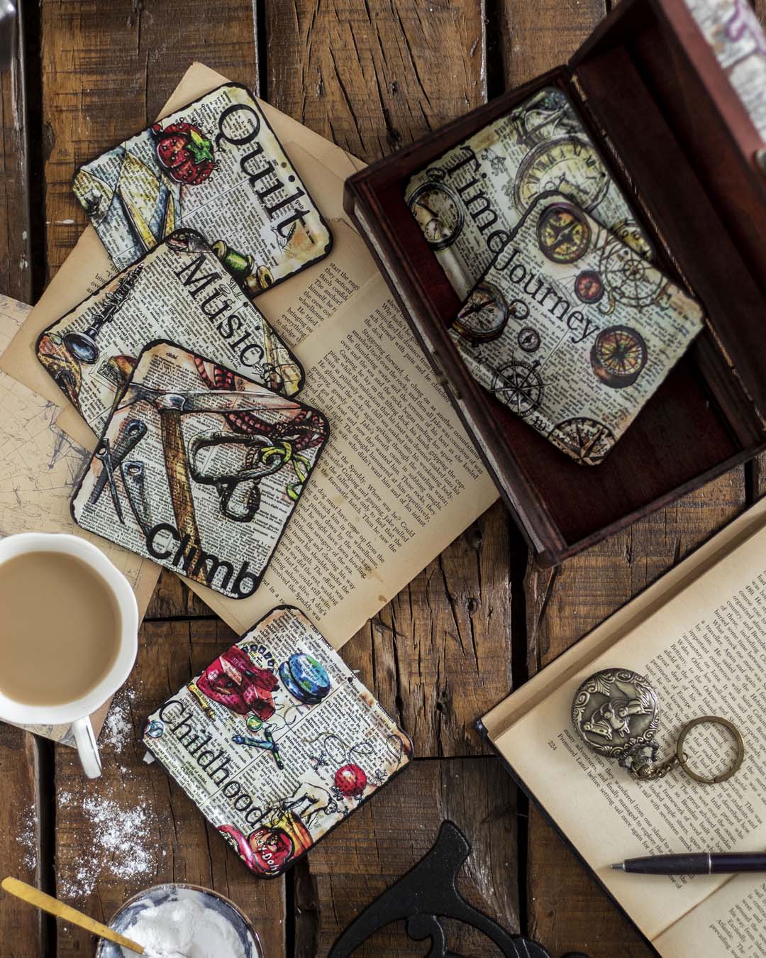 MetalloCoast Metalluntersetzer | Stilvolles Set aus 6 | Langlebige Tischuntersetzer | Schützt Oberflächen