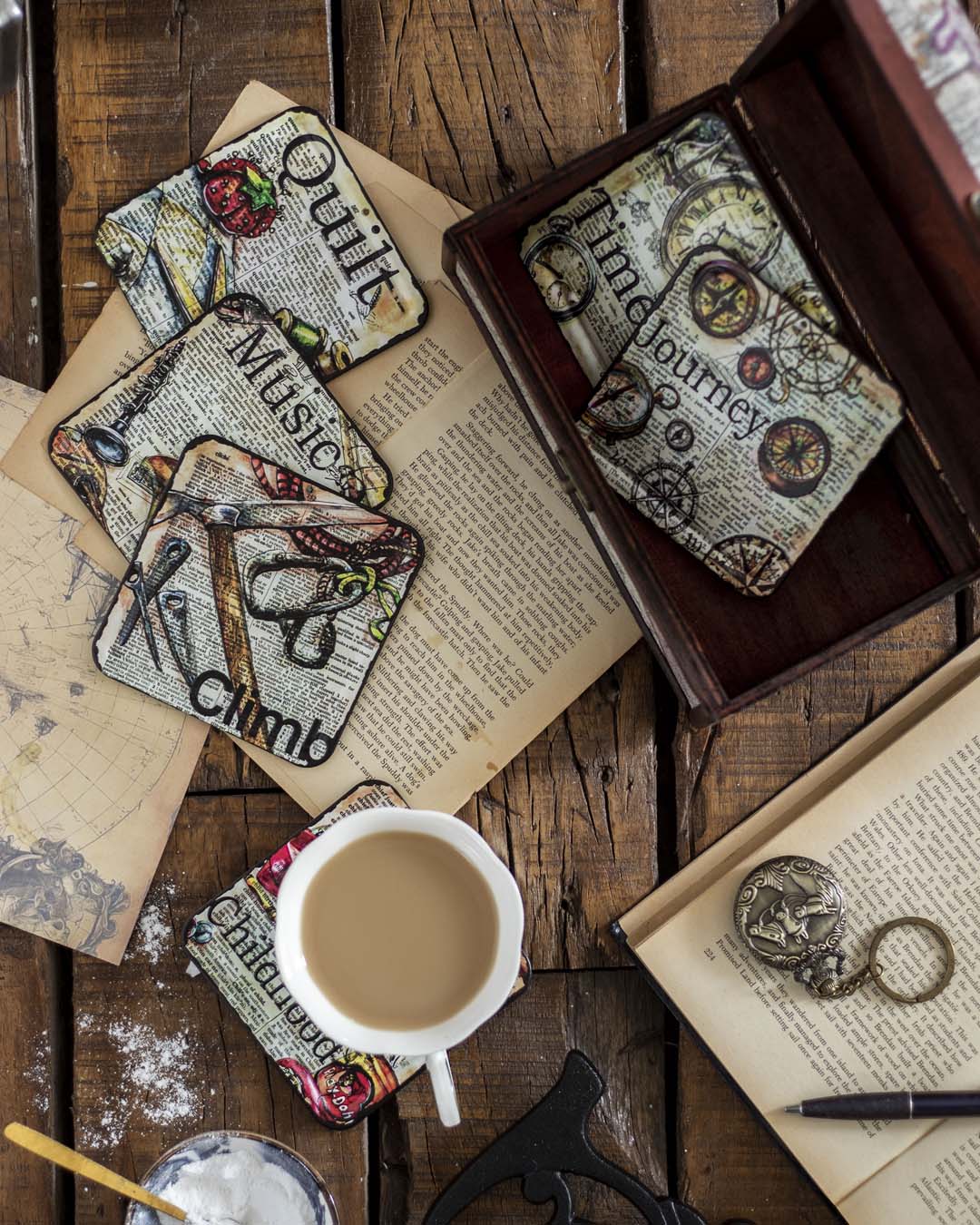 MetalloCoast Metalluntersetzer | Stilvolles Set aus 6 | Langlebige Tischuntersetzer | Schützt Oberflächen