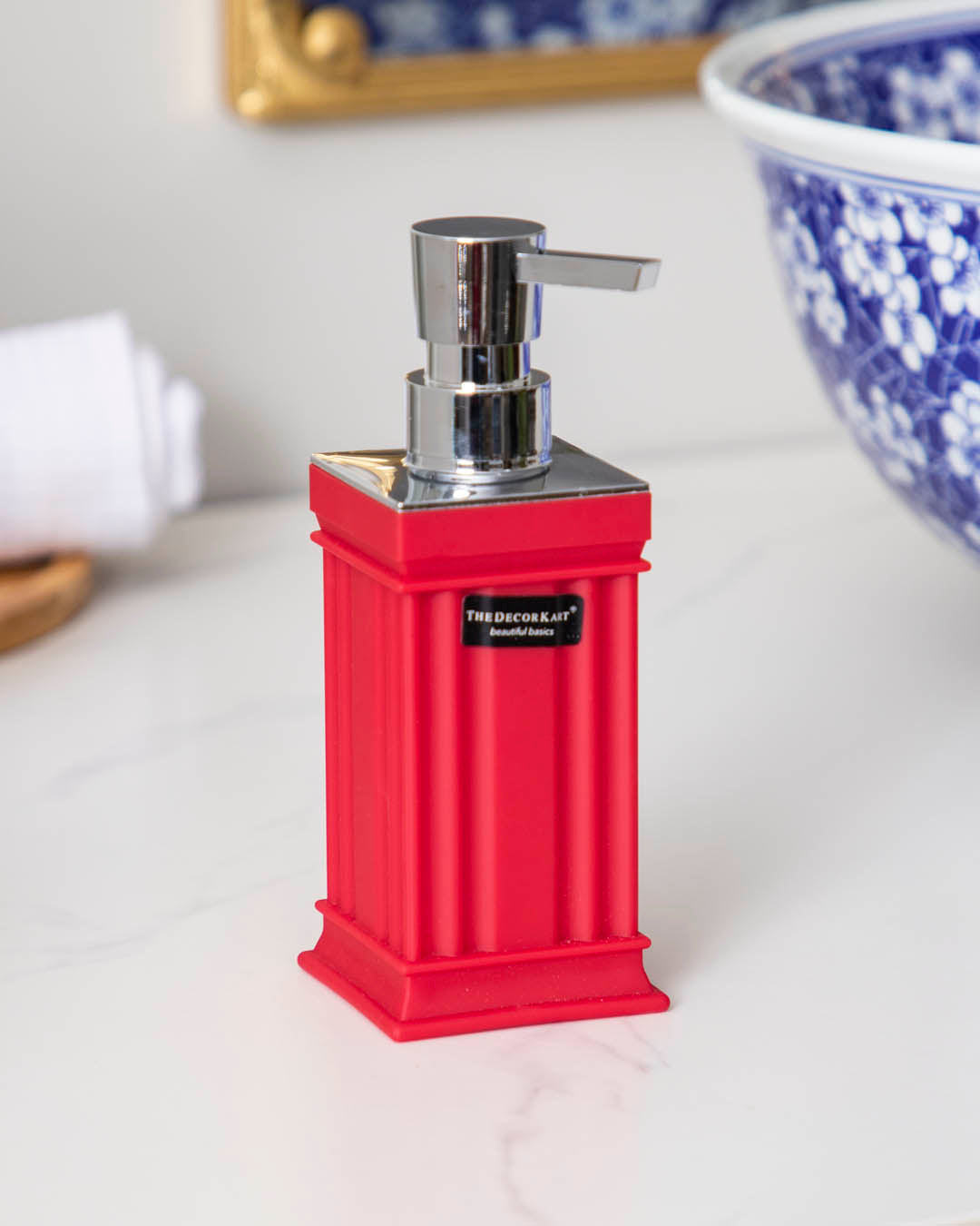 Purevell Seifenspender | Modernes & Traditionelles Design | Hochwertige Materialien | Rot