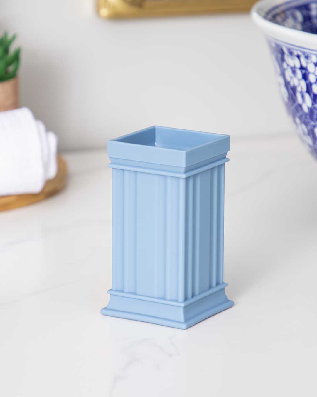 Azulene 5-teiliges Badezimmer-Set | Elegantes Design | Praktisch & Modern | Blau