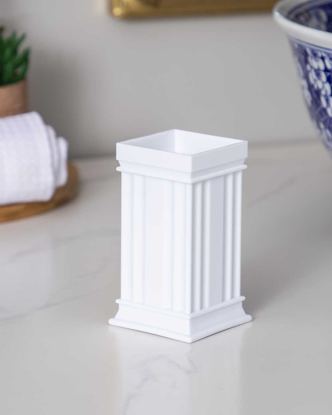 BathLuxe 5-teiliges Badezimmer-Set | Modern & Klassisch | Elegantes Design | Weiß