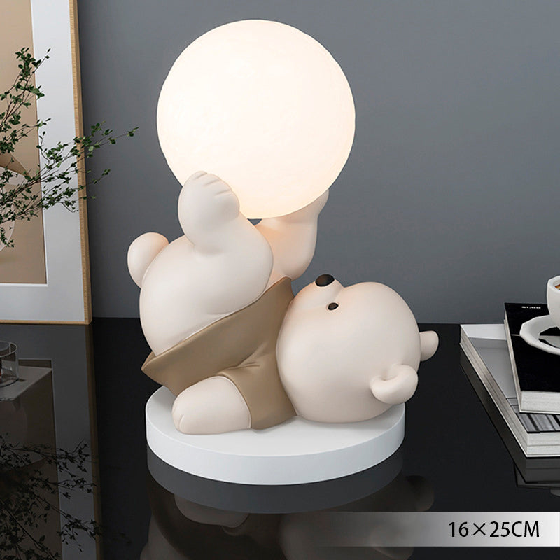 MoonBear Touch Lampe | LED Nachtlicht Teddybär | Stimmungslicht & Kinderzimmer Dekoration