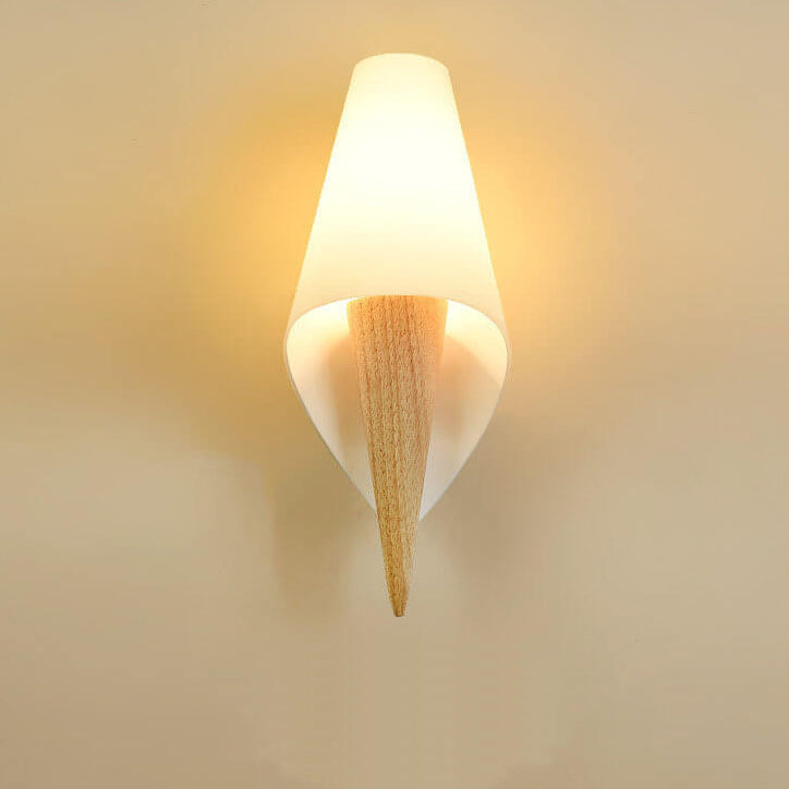FlareLume Wandleuchte | Nordic Design | Weißer Glasschirm | Minimalistisch & Elegant | 1-Licht Wandlampe