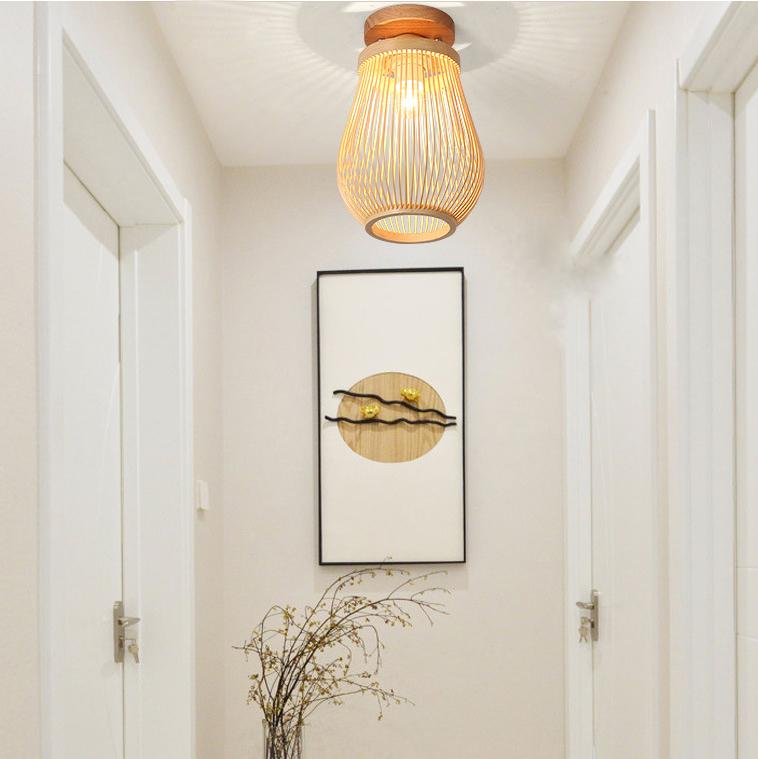 BambuLoom Deckenleuchte | Modernes Bambusgeflecht | Minimalistisches Design | Umweltfreundliches Licht