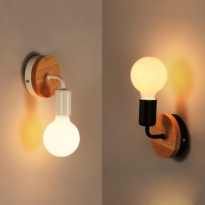 ArcoLune Wandleuchte | Modernes gebogenes Holz-Design | Beleuchtung für Schlafzimmer | Stilvoll & funktional