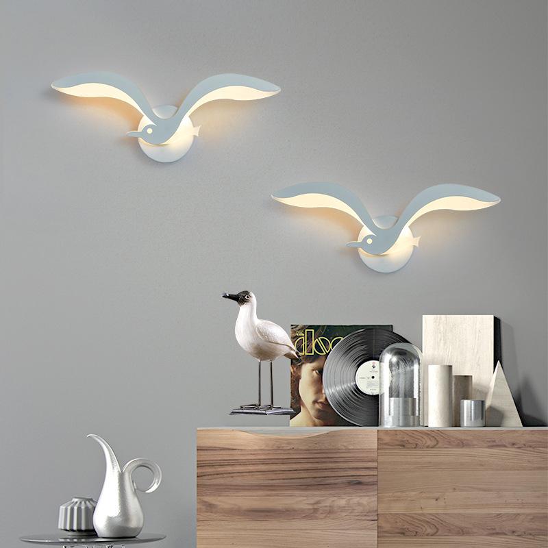 WingGlow LED Wandlampe | Kreatives Möwendesign | 1-Licht | Dimmbares Stimmungslicht für Zuhause