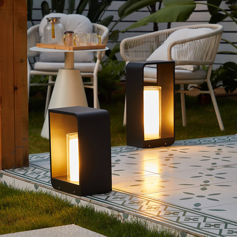 LumiSquare LED Gartenleuchte | Minimalistisches Design | Edelstahlrahmen | Wetterfest | Für Außenbereiche und Terrassen