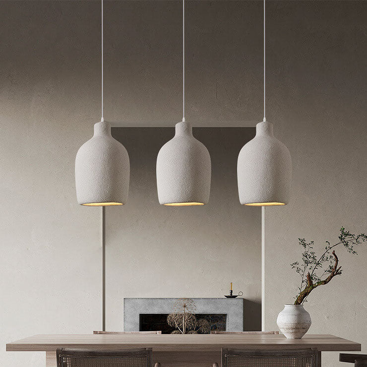 ArcheVase Minimalistische Pendelleuchte | Handgefertigte Textur | Japanisches Design | 1-Licht Hängeleuchte