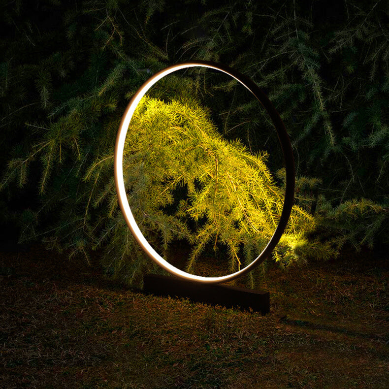 LunoRing LED Gartenleuchte | Wasserdicht | Aluminium Ringdesign | Acryl-Lampenschirm | Outdoor Beleuchtung