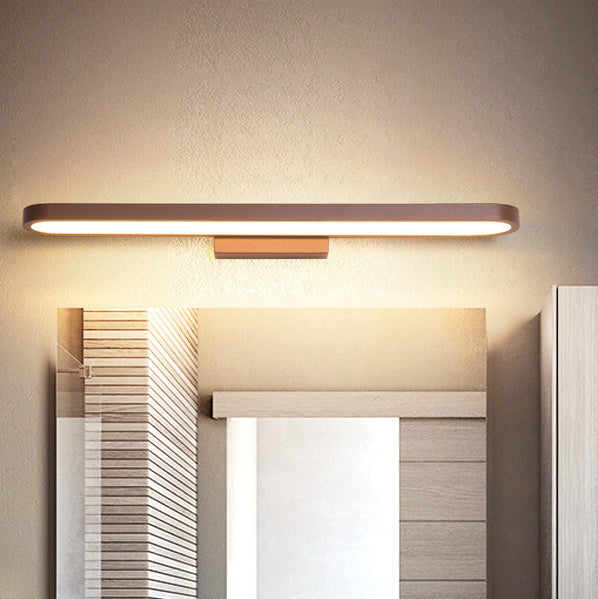 MirrorGlow Europäische LED Spiegelleuchte | Minimalistisches Design | Aluminium | Warm- & Weißlicht | Verschiedene Größen