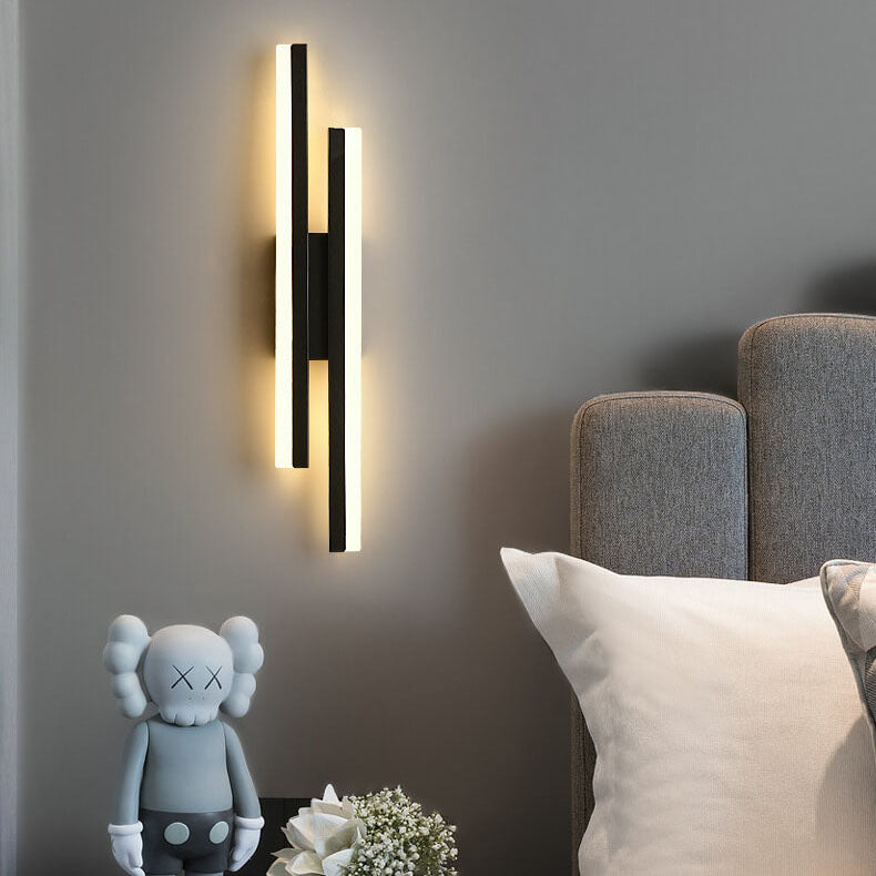 LuxLine Moderne LED Wandlampe | Minimalistisches Design | Eisen & Acryl | Dimmbares Licht
