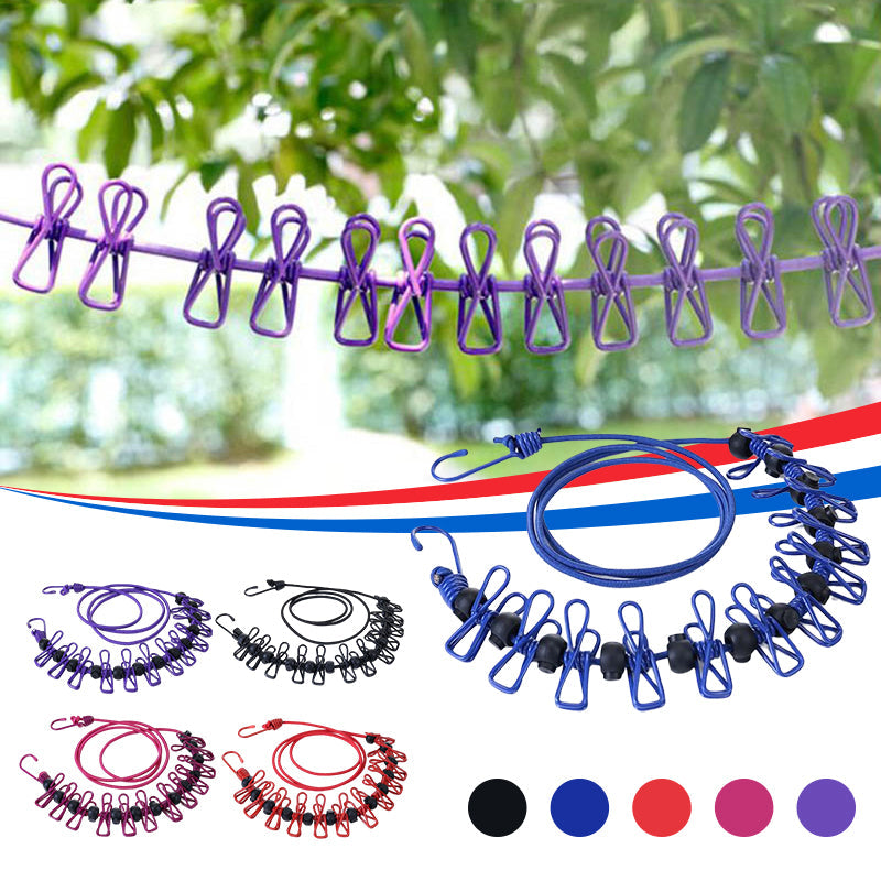 FlexiStand Tragbarer Kleiderständer | Elastischer Reise-Kleiderhalter | Platzsparend & Praktisch für Unterwegs