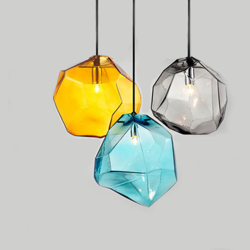 Glasvara Pendelleuchte | Modernes Glasdesign | Unregelmäßige Form | Wohnzimmerlicht