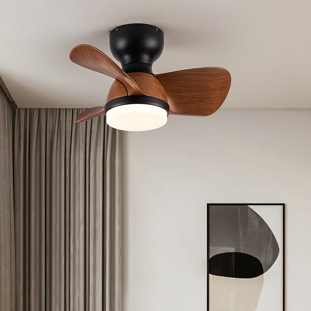 FantasiaWind Wooden LED Ceiling Fan | Modern Design | Schlafzimmer Ventilator mit LED-Licht | Deckenventilator mit Fernbedienung