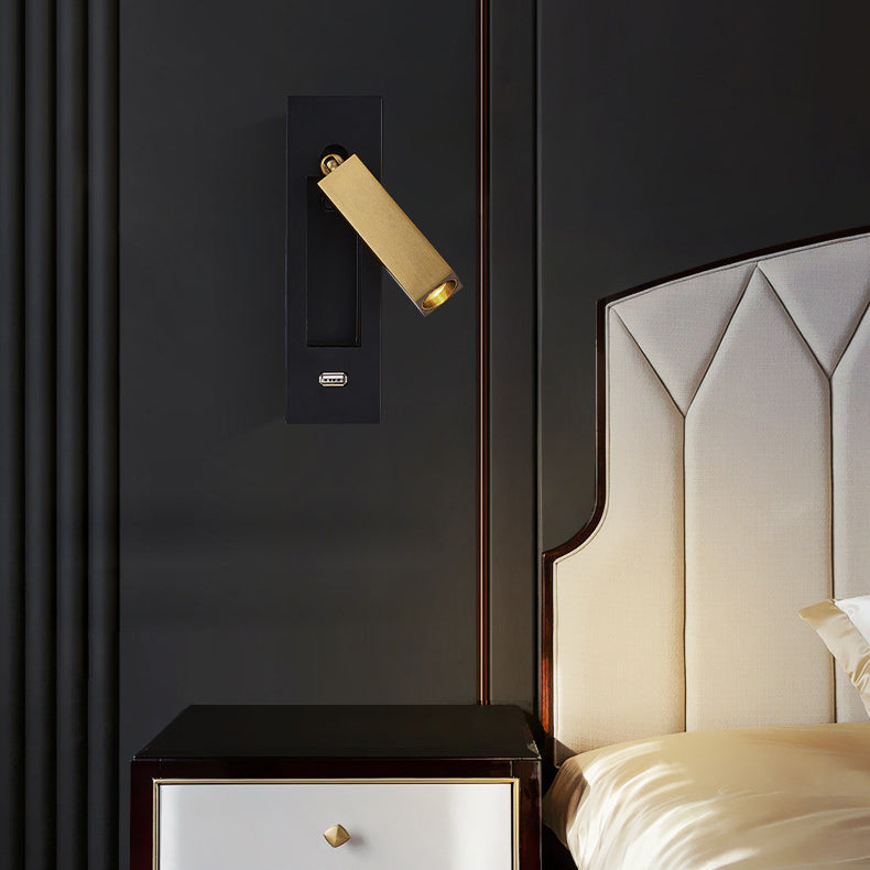 LineaGlow Minimalistische LED Wandleuchte | Rechteckiges Aluminium-Design | Mit Schalter & USB-Option