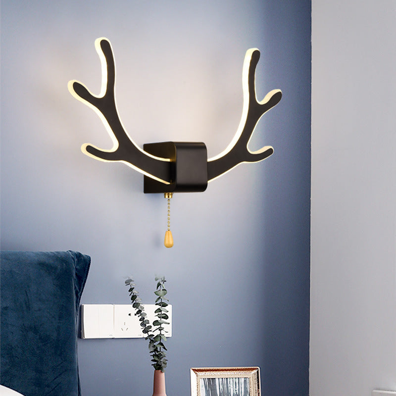 LumiAntler LED Wandleuchte | Nordisches Geweihdesign | Modernes Acryl | Warmes & Kaltes Licht | Kreative Wandlampe