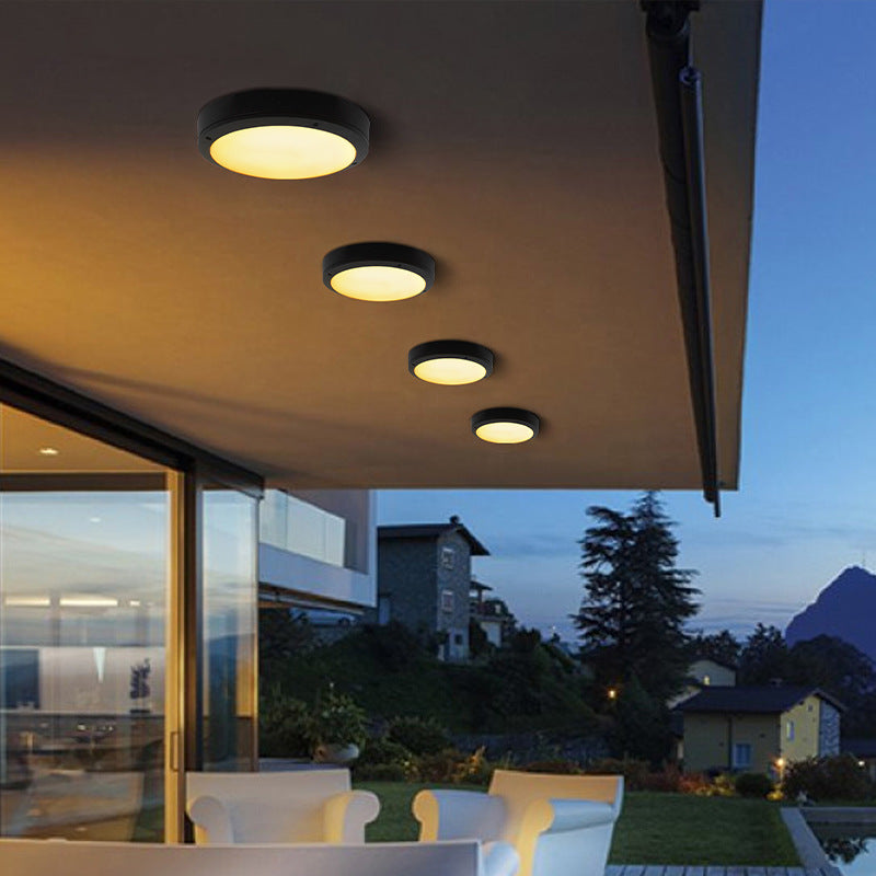 LunaShield Outdoor LED-Deckenleuchte | Wasserdicht | Aluminium | Rund & Achteckig | 3 Farbmodi
