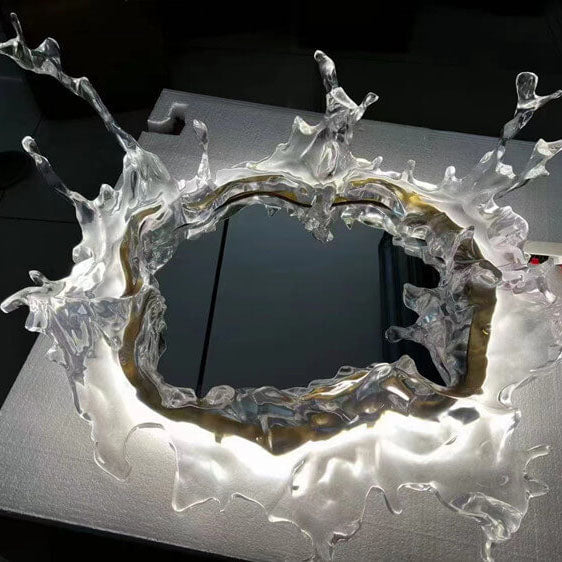 Splashora Wandleuchte | Modernes Wasserspritz-Design | Edelstahl & Acryl | LED & Dimmbar