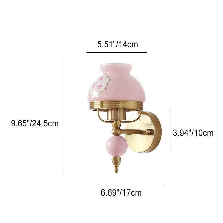 VitaGlobe Wandlampe | Vintage Minimalistisches Design | Dekorativer Glasschirm | 1-Licht