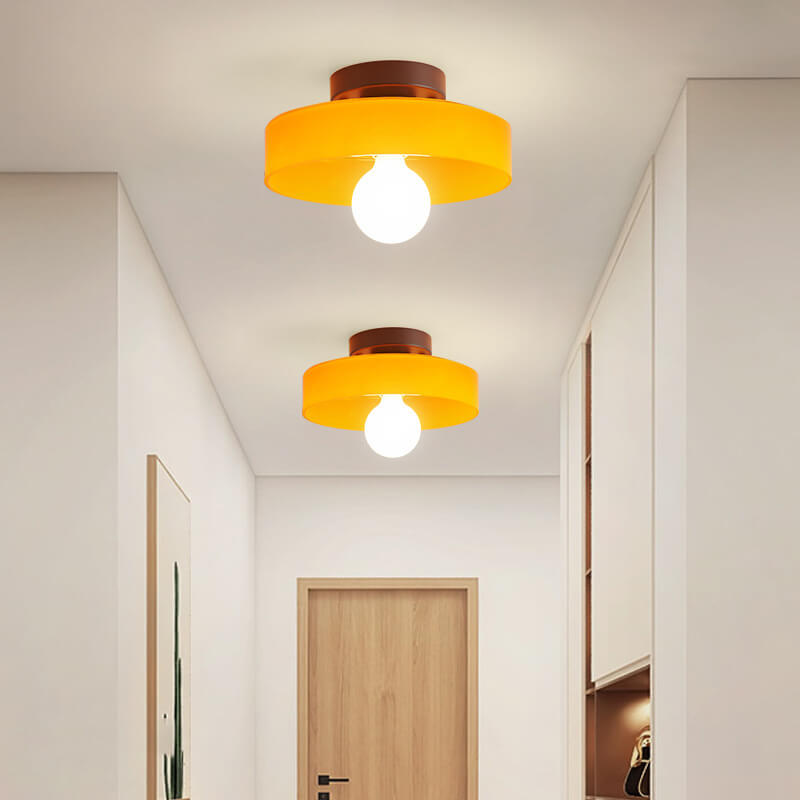 Nordéa Curve Skandinavische Wandleuchte | Glas & Eisen | Runde Platte | Minimalistisches Design | Beleuchtung für Wohnzimmer & Schlafzimmer