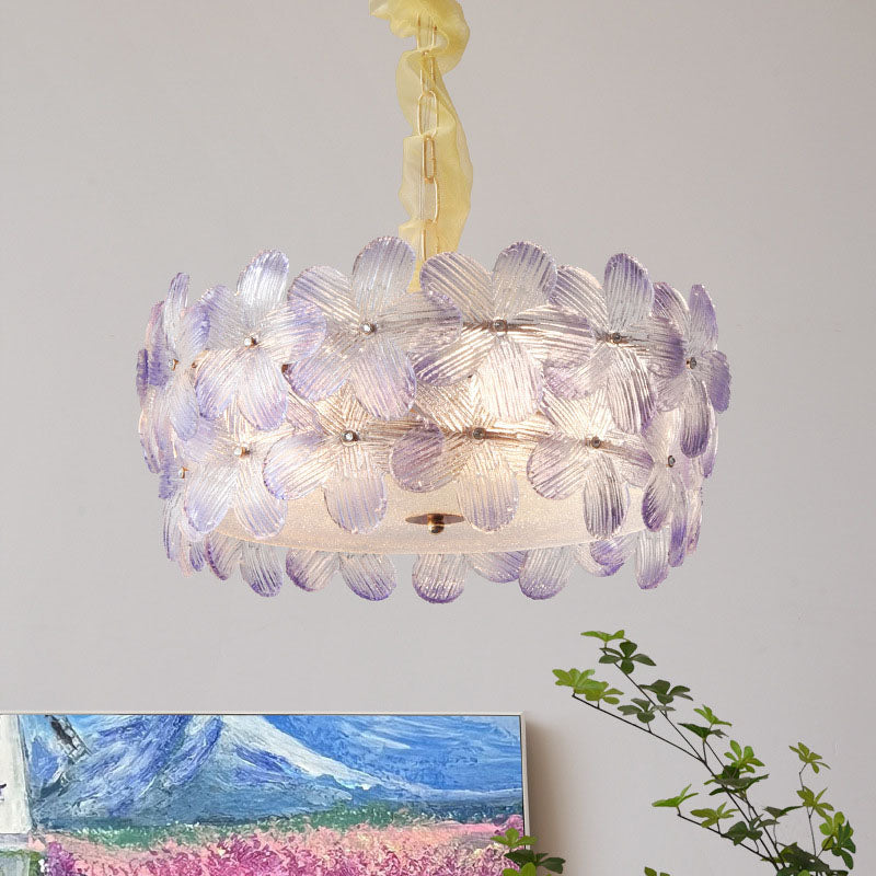 LustroSphere Art Deco Kronleuchter | Glas & Eisen | 6/8-Licht | Modernes Design für Wohnzimmer