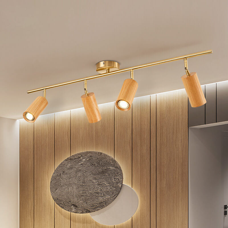 LumiSpot Nordic Design LED Deckenleuchte | Minimalistisches Holz-Design | Energieeffizient | Modernes Wohnambiente