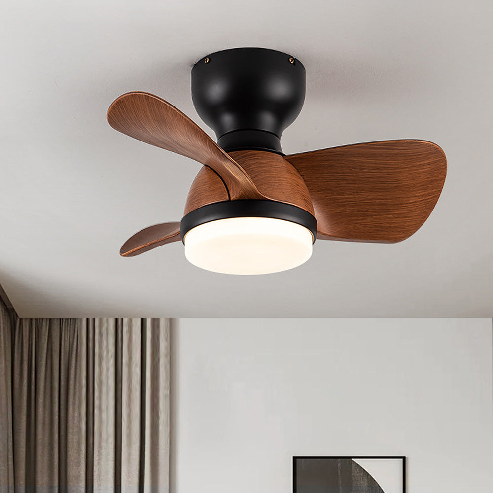 FantasiaWind Wooden LED Ceiling Fan | Modern Design | Schlafzimmer Ventilator mit LED-Licht | Deckenventilator mit Fernbedienung