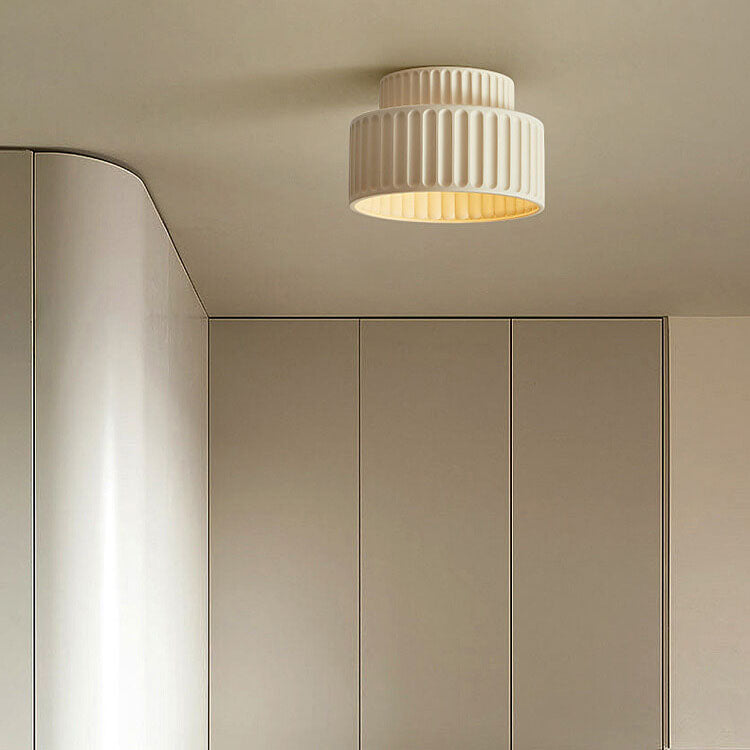 LumiStripes Handgefertigte Deckenleuchte | Runder Stil | 1-Licht LED-Deckenleuchte | Skulptiertes Design für Wohnzimmer & Schlafzimmer