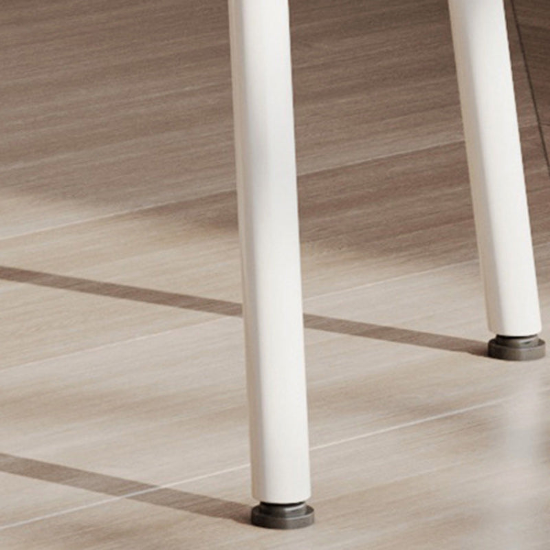 VelvetBow Runde Schminkhocker | Gepolsterte Sitzfläche | Eisenrahmen | Rückenlehne | Stilvoll für Schlafzimmer